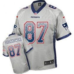 Cheap Rob Gronkowski Patriots Youth Jersey From China #87 Grey Drift Fashion I