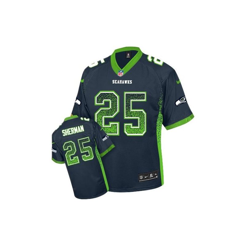 Cheap Richard Sherman Seahawks Youth Jersey From China #25 Blue Drift Fashion I