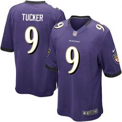 Cheap Justin Tucker Ravens Youth Jersey From China #9 Purple Game
