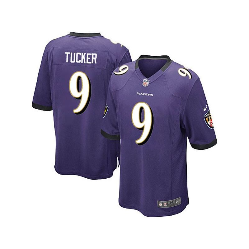 Cheap Justin Tucker Ravens Youth Jersey From China #9 Purple Game