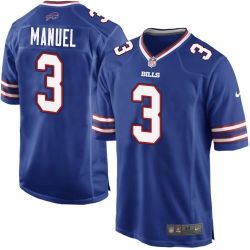 Cheap EJ Manuel Bills Youth Jersey From China #3 Blue Game