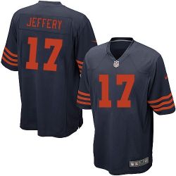 Cheap Alshon Jeffery Bears Youth Jersey From China #17 Blue Orange number Game