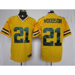 Cheap Charles Woodson Packers Jersey #21 Yellow From China Elite