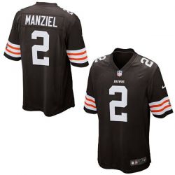 Cheap Johnny Manziel Browns Youth Jersey From China #2 Brown Game