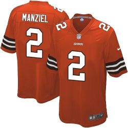 Cheap Johnny Manziel Browns Youth Jersey From China #2 Orange Game