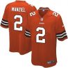 Cheap Johnny Manziel Browns Youth Jersey From China #2 Orange Game