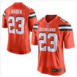 Cheap Joe Haden Browns Youth Jersey From China #23 Orange 2015 new Game