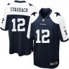 Cheap Roger Staubach Cowboys Youth Jersey From China #12 Blue Thanksgiving Game