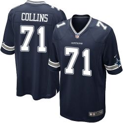 Cheap Lael Collins Cowboys Youth Jersey From China #71 Blue Game
