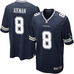 Cheap Troy Aikman Cowboys Youth Jersey From China #8 Blue Game