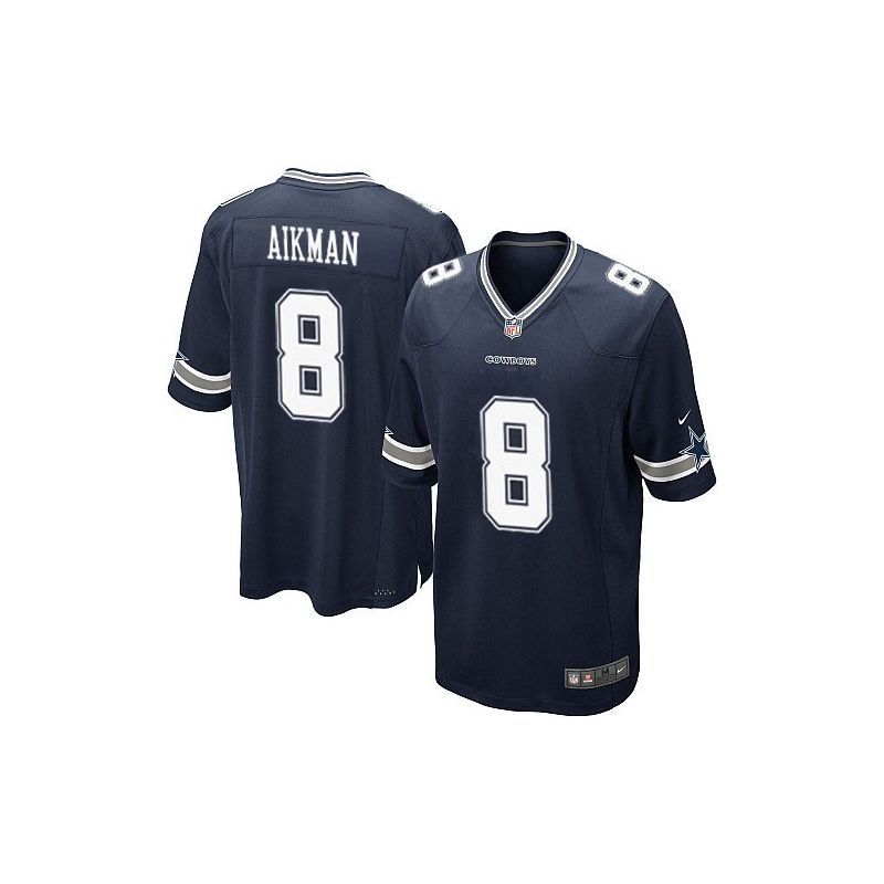 Cheap Troy Aikman Cowboys Youth Jersey From China #8 Blue Game