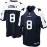 Cheap Troy Aikman Cowboys Youth Jersey From China #8 Blue Thanksgiving Game