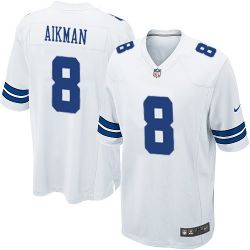 Cheap Troy Aikman Cowboys Youth Jersey From China #8 White Game