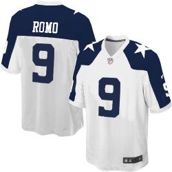 Cheap Tony Romo Cowboys Youth Jersey From China #9 White Thanksgiving Game