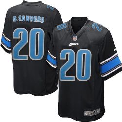 Cheap Barry Sanders Lions Youth Jersey From China #20 Black Game