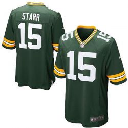 Cheap Bart Starr Packers Youth Jersey From China #15 Green Game