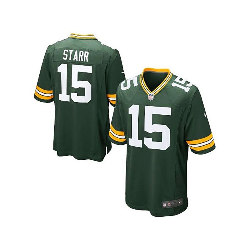 Cheap Bart Starr Packers Youth Jersey From China #15 Green Game