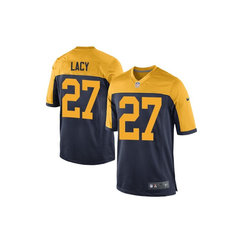 Cheap Eddie Lacy Packers Youth Jersey From China #27 Navy Throwback Alternate Game