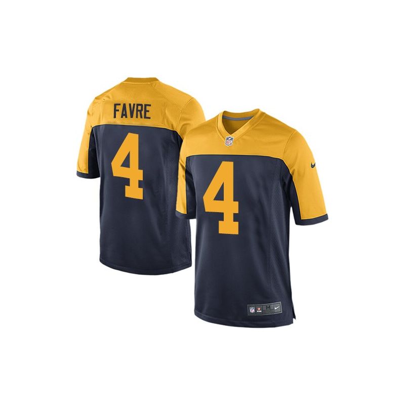 Cheap Brett Favre Packers Youth Jersey From China #4 Navy Throwback Alternate Game