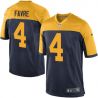 Cheap Brett Favre Packers Youth Jersey From China #4 Navy Throwback Alternate Game