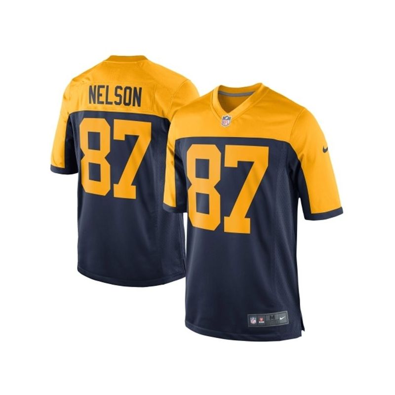 Cheap Jordy Nelson Packers Youth Jersey From China #87 Navy Throwback Alternate Game