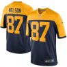 Cheap Jordy Nelson Packers Youth Jersey From China #87 Navy Throwback Alternate Game