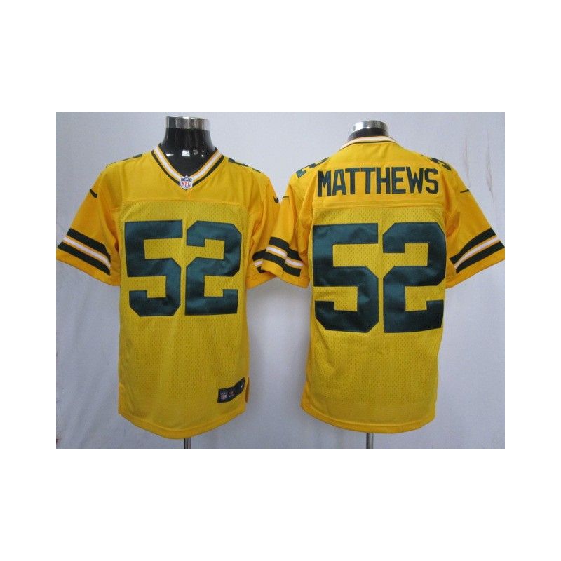 Cheap Clay Matthews Packers Jersey #52 Yellow From China Elite