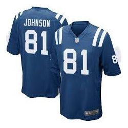 Cheap Andre Johnson Colts Youth Jersey From China #81 Blue Game