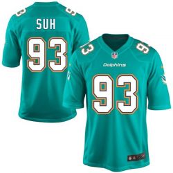 Cheap Ndamukong Suh Dolphins Youth Jersey From China #93 Green Game