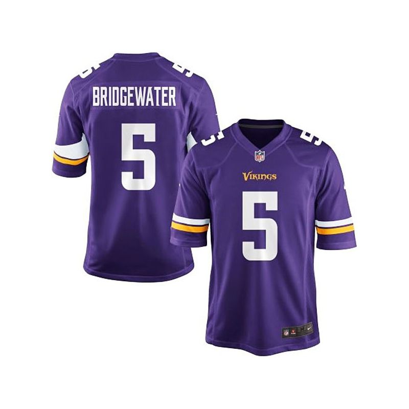 Cheap Teddy Bridgewater Vikings Youth Jersey From China #5 Purple Game Cheap Teddy Bridgewater Vikings Youth Jersey From China #5 Purple Game