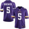 Cheap Teddy Bridgewater Vikings Youth Jersey From China #5 Purple Game