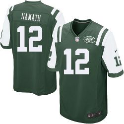 Cheap Joe Namath Jets Youth Jersey From China #12 Green Game