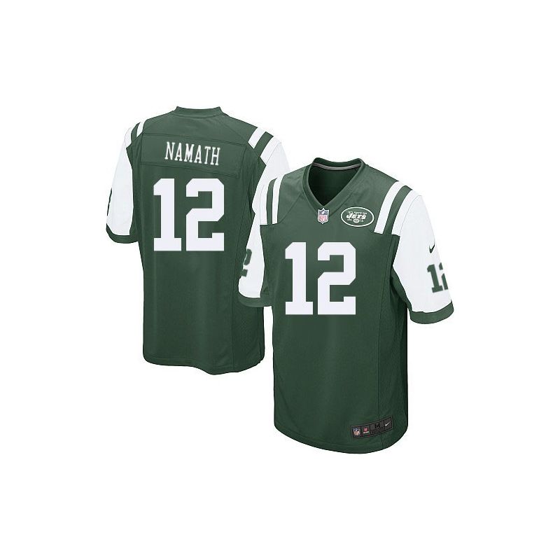 Cheap Joe Namath Jets Youth Jersey From China #12 Green Game