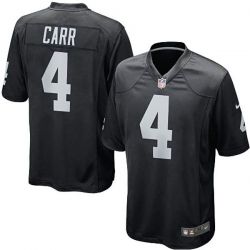 Cheap Derek Carr Raiders Youth Jersey From China #4 Black Game