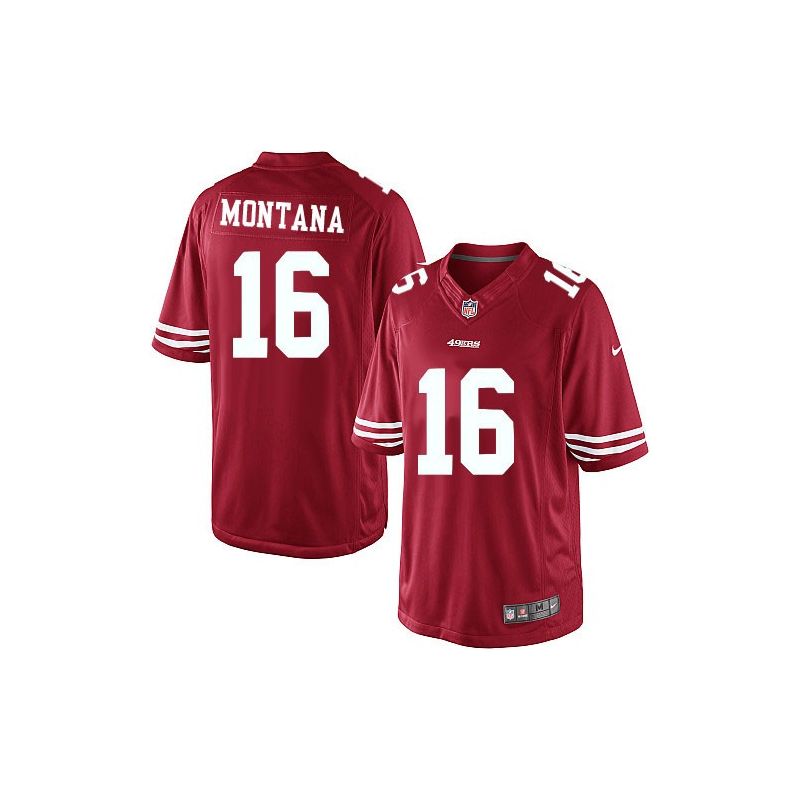 Cheap Joe Montana 49ers Youth Jersey From China #16 Red Game Cheap Joe Montana 49ers Youth Jersey From China #16 Red Game