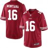 Cheap Joe Montana 49ers Youth Jersey From China #16 Red Game