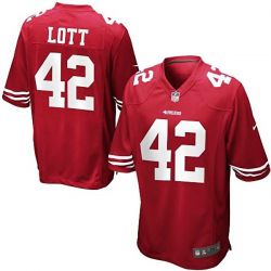 Cheap Ronnie Lott 49ers Youth Jersey From China #42 Red Game