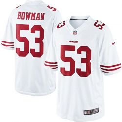 Cheap Navorro Bowman 49ers Youth Jersey From China #53 White Game