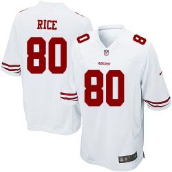 Cheap Jerry Rice 49ers Youth Jersey From China #80 White Game
