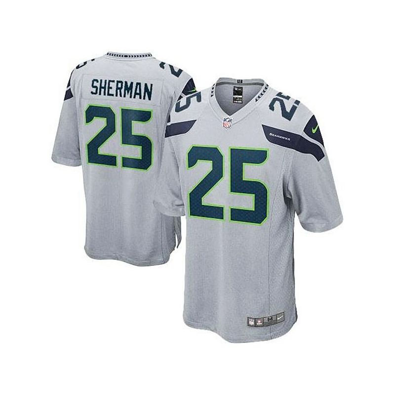 Cheap Richard Sherman Seahawks Youth Jersey From China #25 Grey Game