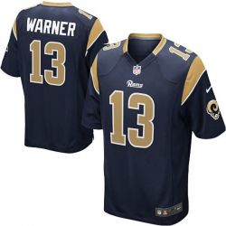 Cheap Kurt Warner Rams Youth Jersey From China #13 Blue Game