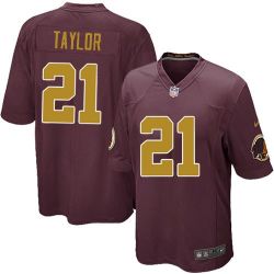 Cheap Sean Taylor Redskins Youth Jersey From China #21 Red Gold lettering Game