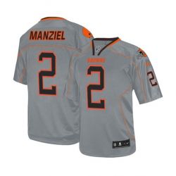 Cheap Johnny Manziel Browns Youth Jersey From China #2 Grey Lights Out