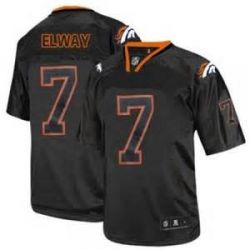 Cheap John Elway Broncos Youth Jersey From China #7 Black Lights Out