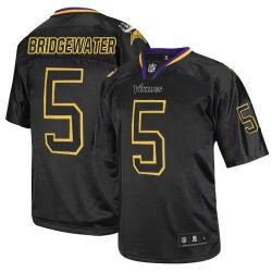 Cheap Teddy Bridgewater Vikings Youth Jersey From China #5 Black Lights Out