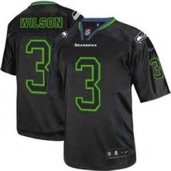 Cheap Russell Wilson Seahawks Youth Jersey From China #3 Black Lights Out