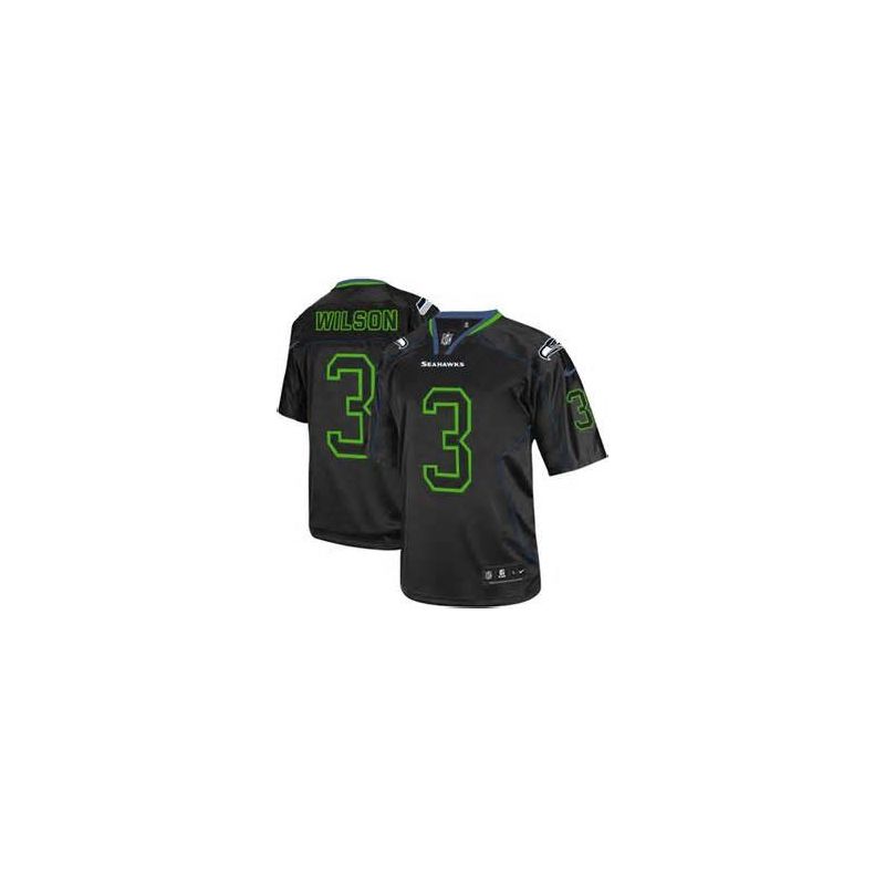 Cheap Russell Wilson Seahawks Youth Jersey From China #3 Black Lights Out