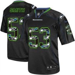 Cheap Malcolm Smith Seahawks Youth Jersey From China #53 Black team logo Lights Out