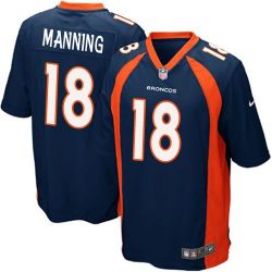 Cheap Peyton Manning Broncos Jersey #18 Blue From China Limited
