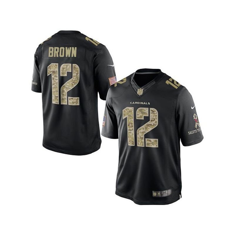 Cheap John Brown Cardinals Jersey From China #12 Black Salute To Service Cheap John Brown Cardinals Jersey From China #12 Black Salute To Service